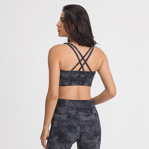 MAYLIFY Strappy Sports Bra for Women Sexy cross for Yoga Running Athletic Gym Workout Fitness