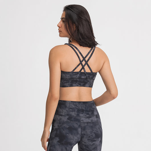 MAYLIFY Strappy Sports Bra for Women Sexy cross for Yoga Running Athletic Gym Workout Fitness