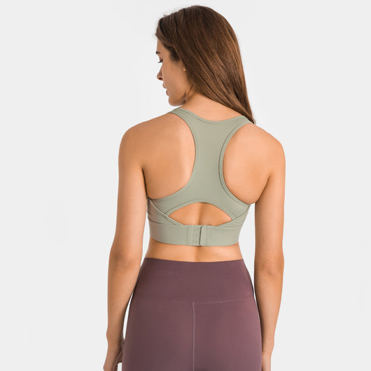 MAYLIFY Racerback Sports Bra for Women- Padded Seamless Activewear Bras for Yoga Gym Workout Fitness