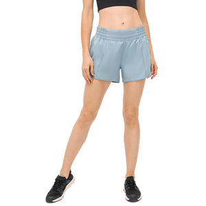 Womens 5 Inches Running Shorts Quick Dry Workout High Waisted Shorts with Zipper Pocket