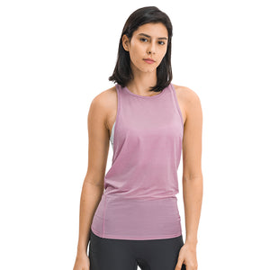 Women's Workout Tank Tops Tie Back High Neck Pima Cotton Yoga Shirts Loose fit Athletic Sports Top