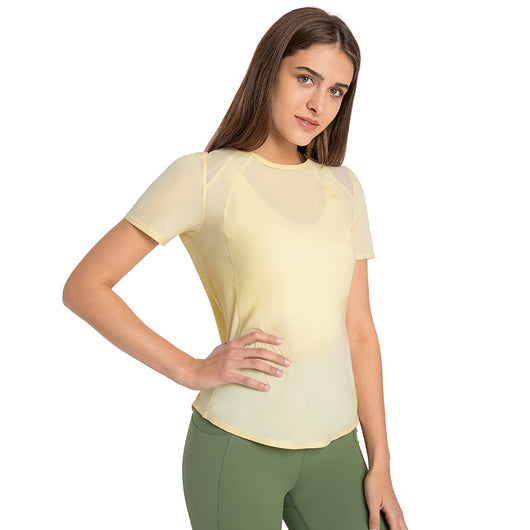 MAYLIFY Yoga Short Sleeve , Ladies T Shirt , Ultra-Light & Breathable Running Apparel Women
