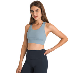MAYLIFY Racerback Sports Bra for Women- Padded Seamless Activewear Bras for Yoga Gym Workout Fitness