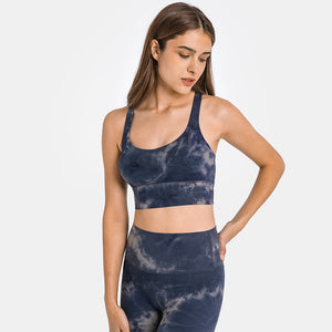 MAYLIFY Strappy Sports Bras-Criss Cross Back Workout Padded Wireless Yoga Bra