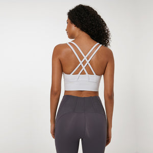 New Threaded Sports Underwear Female High-Strength Shockproof Beauty Back Yoga Vest Running Fitness Bra