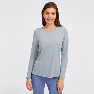 Womens Long Sleeve Tops Seamless Outdoor Performance T-Shirt sport top