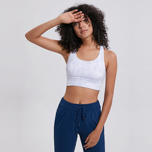 MAYLIFY Strappy Back Wirefree Padded Workout Yoga Sports Bra  shockproof women's bra