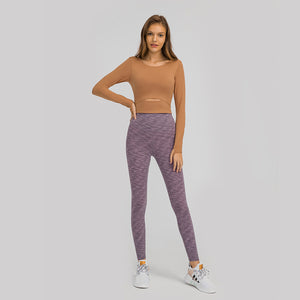 MAYLIFY Long Sleeve Crop Tops for Women Workout Seamless padded Crop T Shirt Top