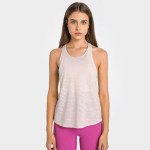 MAYLIFY Women's 2 in 1 Yoga Workout Mesh Shirts Activewear Racerback Sports Tank Tops