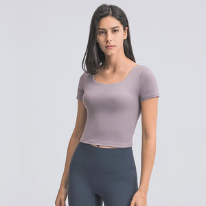 MAYLIFY Women's Short Sleeve Running Yoga Tops, Workout Gym Tops Shirts for Women, Tops for Sports Fitness