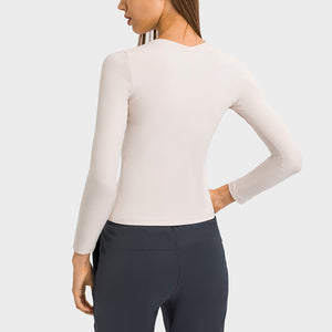 MAYLIFY Women's Seamless Long Sleeve Running Top Gym Sports Workout Casual T-Shirts