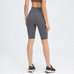 MAYLIFY High Waist Yoga Shorts for Women's Tummy Control Fitness Athletic Workout Running Shorts
