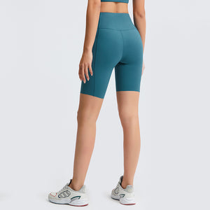 MAYLIFY Workout Running Shorts with Deep Pockets high Waist Yoga Shorts for Women's Tummy Control Fitness Athletic