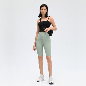Yoga Pants Ladies High Waist Coated Sports Fitness Shorts Breasted Abdominal Sweat Pants Corset