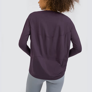 MAYLIFY Long Sleeve Workout Shirts for Women Athletic Tops Running Yoga Shirts