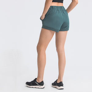 Performance Workout Women's Athletic Running Fitness Blank Plain Gym Shorts Women Active Shorts with Pockets