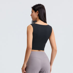 Women Padded Sports Bra - Seamless Comfort Bra Longline Crop Top for Fitness Workout Running Yoga Tank Tops