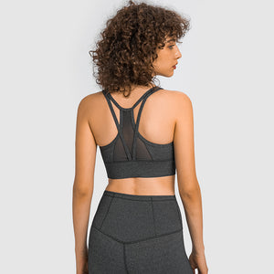 MAYLIFY Sports Bra for Women Criss-Cross Back Padded Strappy Sports Bras Medium Support Yoga Bra with Removable Cups