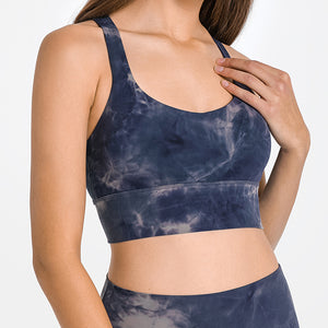 MAYLIFY Strappy Sports Bras-Criss Cross Back Workout Padded Wireless Yoga Bra