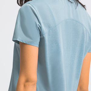 Workout Running Tshirts for Women - Fitness Athletic Yoga Tops Exercise Gym Shirts
