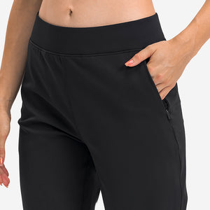 Women's Track Pants Athletic Running Sweatpants with Zipper Pockets Sports Jogging Sweat Pants Straight Leg