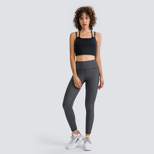 MAYLIFY Women's Medium Support Sports Bra Strappy Back Wirefree Removable Cups Longline Yoga Crop Top Bra