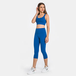 MAYLIFY Breathable Women High Elastic Yoga Pants Tights Quick Dry Sports Solid Color Leggings with Pocket