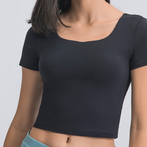 MAYLIFY Women's Short Sleeve Running Yoga Tops, Workout Gym Tops Shirts for Women, Tops for Sports Fitness