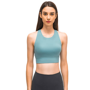MAYLIFY Sports Bras for Women Cross Back Padded Sports Bra Medium Support Workout Running Yoga Bra