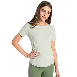 MAYLIFY Yoga Short Sleeve , Ladies T Shirt , Ultra-Light & Breathable Running Apparel Women