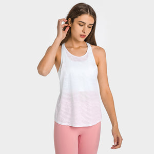 MAYLIFY Women's 2 in 1 Yoga Workout Mesh Shirts Activewear Racerback Sports Tank Tops
