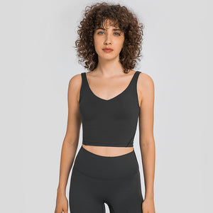 Shockproof Sports Bra Running Workout Gym Top Bra Short anti-shock yoga bra tank top