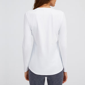 Womens Long Sleeve Tops Seamless Outdoor Performance T-Shirt sport top