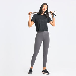 Workout Running Tshirts for Women - Fitness Athletic Yoga Tops Exercise Gym Shirts