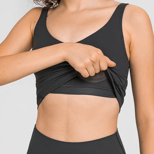 Shockproof Sports Bra Running Workout Gym Top Bra Short anti-shock yoga bra tank top