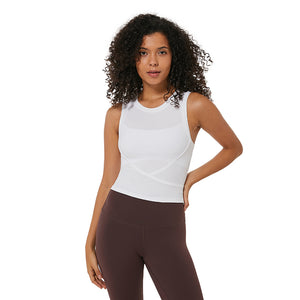 MAYLIFY Women Sports Bra Longline Crop Tank Top Workout Running Yoga