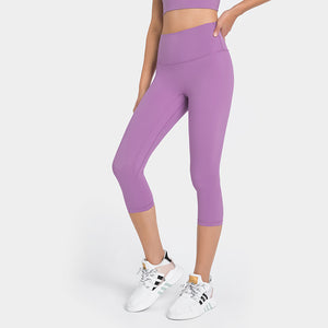 MAYLIFY Breathable Women High Elastic Yoga Pants Tights Quick Dry Sports Solid Color Leggings with Pocket