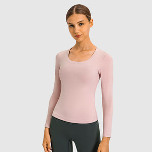 MAYLIFY Women's Seamless Long Sleeve Running Top Gym Sports Workout Casual T-Shirts