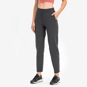 Women's Track Pants Athletic Running Sweatpants with Zipper Pockets Sports Jogging Sweat Pants Straight Leg
