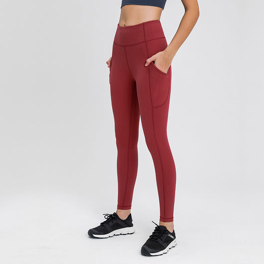 Yoga Pants with Pockets Tummy Control Workout Running Leggings with Pockets for Women