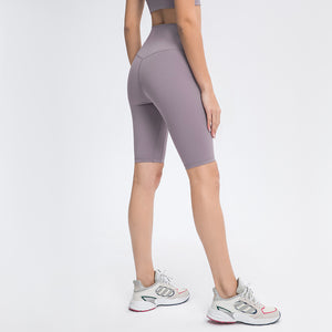 MAYLIFY High Waist Yoga Shorts for Women's Tummy Control Fitness Athletic Workout Running Shorts