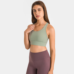MAYLIFY Racerback Sports Bra for Women- Padded Seamless Activewear Bras for Yoga Gym Workout Fitness