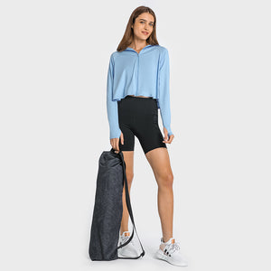 Womens Full Zip Hoodie Running Jacket long sleeve Workout Sports Shirts Yoga Training Tops  Sun Protection with Thumb Holes