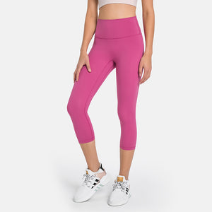 MAYLIFY Breathable Women High Elastic Yoga Pants Tights Quick Dry Sports Solid Color Leggings with Pocket
