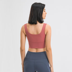 MAYLIFY Sports Bra Zip Front Wireless with Removable Pads Yoga Bra for Workout Fitness
