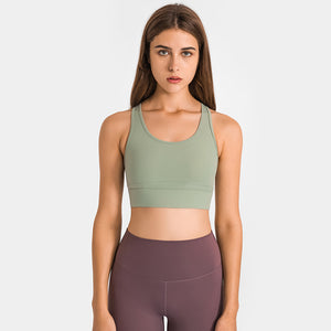 MAYLIFY Racerback Sports Bra for Women- Padded Seamless Activewear Bras for Yoga Gym Workout Fitness