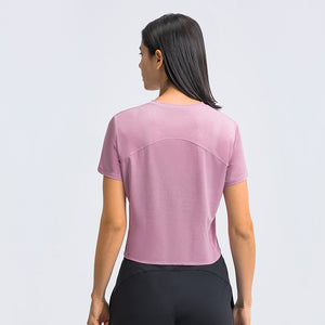 Workout Running Tshirts for Women - Fitness Athletic Yoga Tops Exercise Gym Shirts