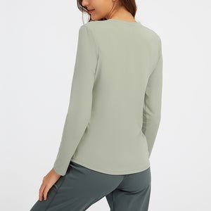 Womens Long Sleeve Tops Seamless Outdoor Performance T-Shirt sport top