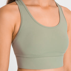 MAYLIFY Racerback Sports Bra for Women- Padded Seamless Activewear Bras for Yoga Gym Workout Fitness