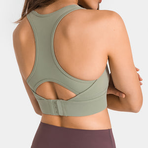 MAYLIFY Racerback Sports Bra for Women- Padded Seamless Activewear Bras for Yoga Gym Workout Fitness